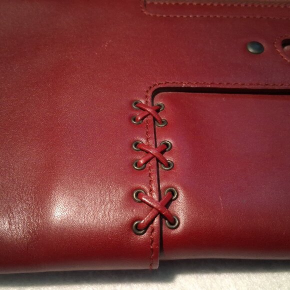 Gucci Burgundy Leather Clutch with COA - Picture 7 of 16